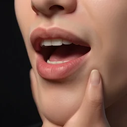 human mouth on an elbow, digital art, hyper detailed