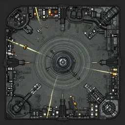Detailed floor plan of the spaceship Von Braun from the PC game System shock 2