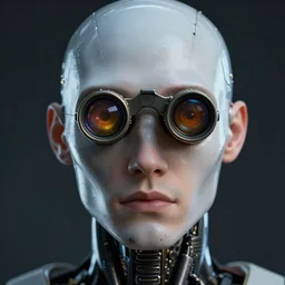 a beautiful portrait of a male android with telescope eyes, highly detailed, cinematic concept art, by wlop, tooth wu, greg rutkowski, alena aenami