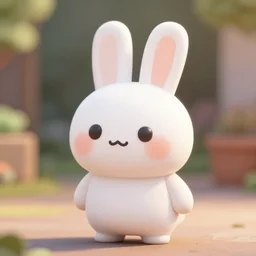 , octane render, blurred background, meme rabbit Chungus