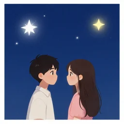 two stars that are lovers in the sky