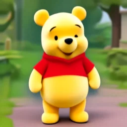Winnie the Pooh, dressed fashionably