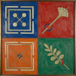 popular decorative art painting with contrasting composition, karl otto gotz