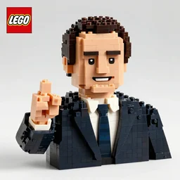 silvio berlusconi made entirely of lego