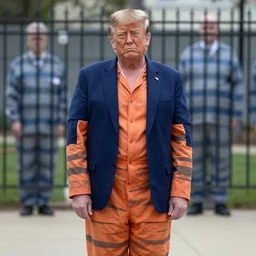 donald trump as an inmate in prison