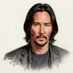 Keanu reeves Colored Sketch Hyperdetailed , trending on artstation , CGSociety