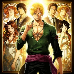 sanji by eiichiro oda!, greg rutkowski, loish, rhads, beeple, makoto shinkai, tom bagshaw, alphonse mucha, sharp focus, art by artgerm and greg rutkowski, stanley kubrick, backlit, harsh overhead sunlight,