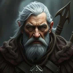 warrior character portrait revenant old male hobbi fantasy