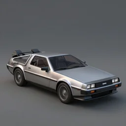 a 3 d model of a delorean found in the game files of death stranding