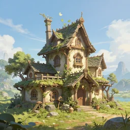 a fantasy house, digital art