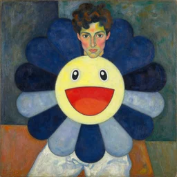 artwork by egon schiele, takashi murakami