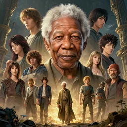 highly detailed portrait, morgan freeman as hades, greek mythology, stephen bliss, unreal engine, fantasy art by greg rutkowski, loish, rhads, ferdinand knab, makoto shinkai and lois van baarle, ilya kuvshinov, rossdraws, tom bagshaw, global illumination, radiant light, detailed and intricate environment