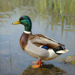 a duck on the prowl oil painting igor morski