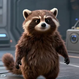 film still of Rocket Racoon in Interstellar, 4k