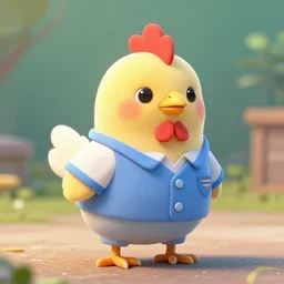 cute chicken with inmate clothes