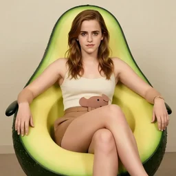 emma watson,,, as an avocado chair