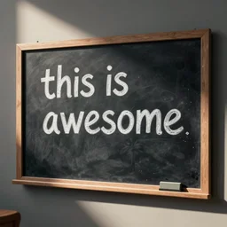a notice board with 'this is awesome' written on it