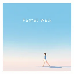 album cover of pastel walk minimalist by akihiko yoshida