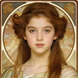 identity portrait of a teen goddess, detailed gorgeous face, garce, medium shot, rimming light, alphonse mucha, artgerm lau, greg rutkowski