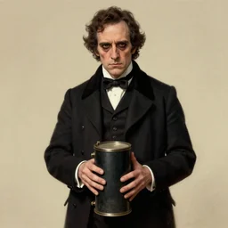 John Malkovich with a cylinder as a stark, gloomy detective from the 18th century, concept art by J.Dickenson and Greg Rutkowski