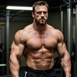 matt damoni!! as a bodybuilder, photorealistic