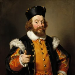 1 6 th century oil portrait of king ronald mcdonald