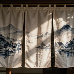Japanese style cloth drapes