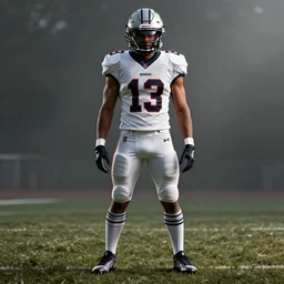 American Football Player Uniform, concept art, photorealistic, detailed, cinematic lighting