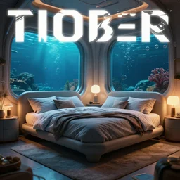 a futuristic bedroom deep under the sea, photorealistic magazine picture, studio lighting, cozy, extremely detailed and realistic