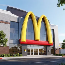 mcdonalds headquarters exterior designed by gensler, fosters, photorealistic octane render 8 k, 2 8 mm