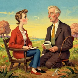 surreal scene retro colours artwork in the style of ralph steadman, 8 k, hyperrealistic, hyperdetailed
