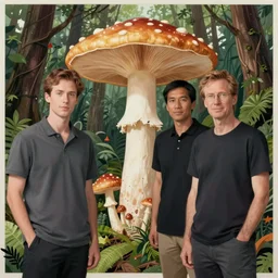 Tristan Eaton, victo ngai, peter mohrbacher, artgerm portrait of a mushroom forest