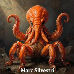 zoological portrait of orange cthulhu by marc silvestri