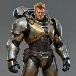 an portrait white man american in the assault powered armor, style game square enix life, trending on artstation, painted by greg rutkowski, render naughty dog, octane render, detailed