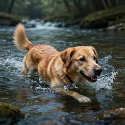 dog swimming in the river, hyper realism, cinematic, volumetric lighting, dramatic ambient lighting, epic composition, high detail, octane render, unreal engine, 8 k, professional photo, photorealistic, intricate complexity, extremely detailed,