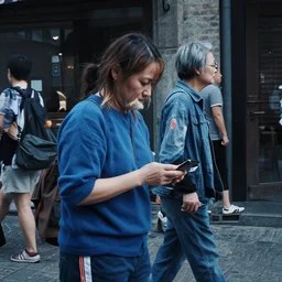 Candid Street Photography. PP Blue Ultra