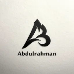 modern lettered logos for abdulrahman
