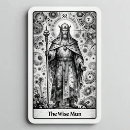 the wise man tarot card, fantasy character portrait made of fractals, ultra realistic, wide angle, intricate details, the fifth element artifacts, highly detailed by peter mohrbacher, hajime sorayama, wayne barlowe, boris vallejo, aaron horkey, gaston bussiere, craig mullins