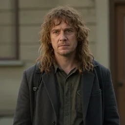 Medium shot of a typical character in the style of Igor Sid