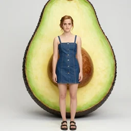 emma watson as a giant avocado