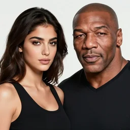 Mia Khalifa with the head of mike tyson.