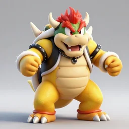 realistic bowser, 8 k, hd, highly detailed