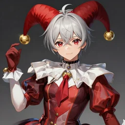 extremely attractive soft feminine male jester anime character screenshot, nagito komaeda, anime, intricate, sharp focus, illustration, highly detailed, digital painting, cell shaded, concept art, matte, male art by ilya kuvshinov and kyoto animation and wlop, ruan jia and greg rutkowski, studio quality, masterpiece