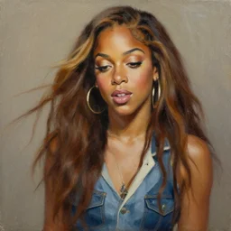 painting of aaliyah by roberto ferri