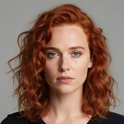 Curly ginger hair Alicia Vikander, realistic, photo studio, HDR, 8k, trending on artstation