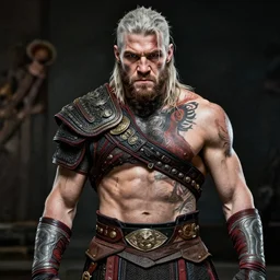 connor mcgregor as balder from god of war, 8 k, hdr, great light, gustave courbet, annie leibowitz