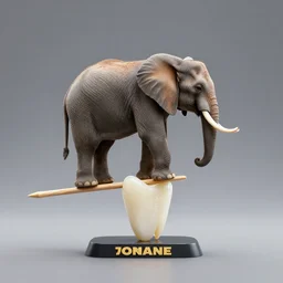 an elephant balancing on a toothpick, octane render award winning