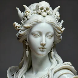 stunning porcelain goddess of skull portrait, skull, fantasy, intricate, elegant, highly detailed, digital painting, artstation, concept art, smooth, sharp focus, illustration, art by afshar petros and krenz cushart and artem demura and tony sandoval