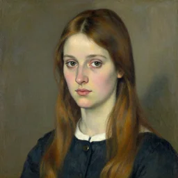 a portrait of a pretty young lady by alfred kubin