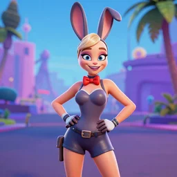 Jessica Rabbit as a character in fortnite, 4k, octane render